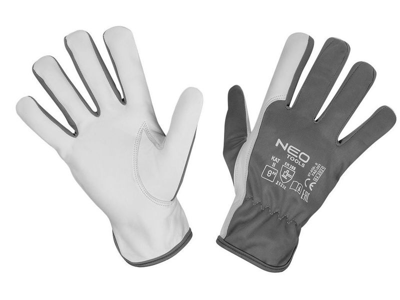 Перчатки рабочие кожаные NEO TOOLS 97-656-9, р. 9", кат. II фото