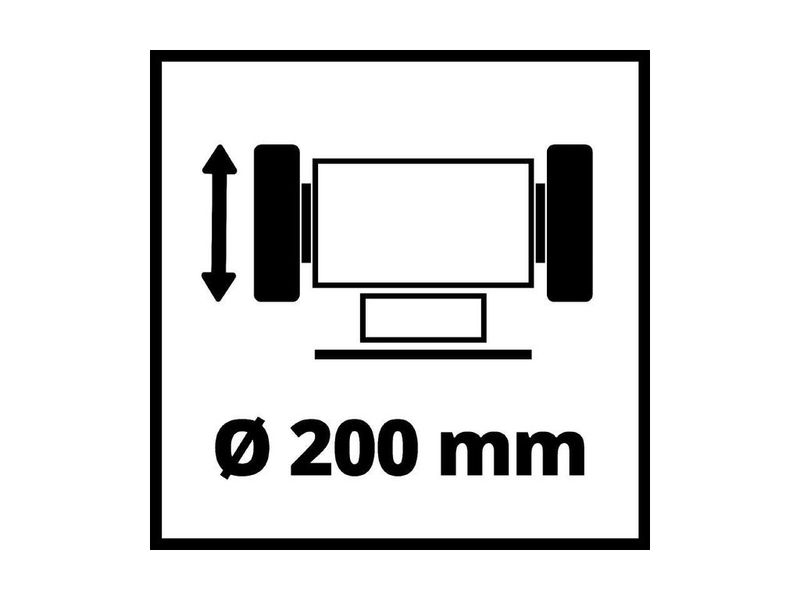 Точильний верстат (точило) EINHELL TC-BG 200 L, 185 Вт, диск 200 мм фото