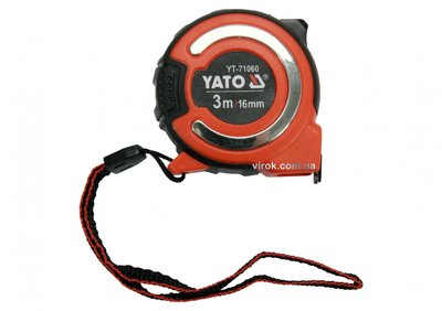 Рулетка з нейлоновим покриттям YATO 3 м х 16 мм фото
