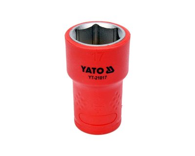 Головка торцева діелектрична М17 YATO YT-21017, 3/8″, 45/28 мм, VDE до 1000 В фото