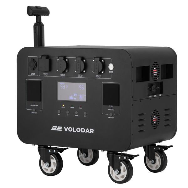 Сверхмощная аккумуляторная электростанция для дома 2E Volodar, до 5 кВт, LiFePO4 100 Ач (5120 Вт*ч), 70 кг, возможность расширения фото