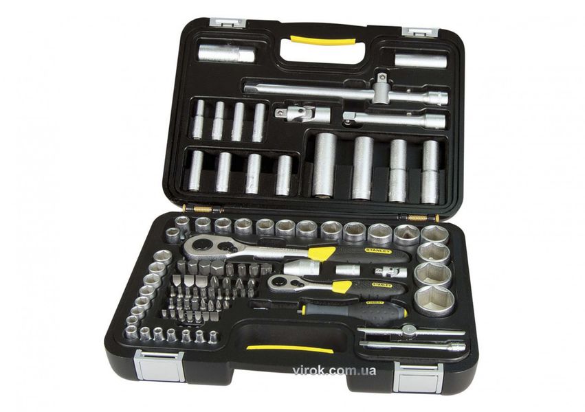 Профессиональный набор инструментов Stanley MaxiDrive 1-94-668, 1/2"-1/4" М3.5-32 мм, 96 ед фото