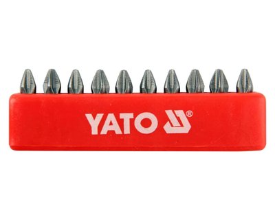 Насадка крестовая (бита) PH2 YATO YT-0475 Non-Slip, 1/4", 25 мм, 10 шт фото