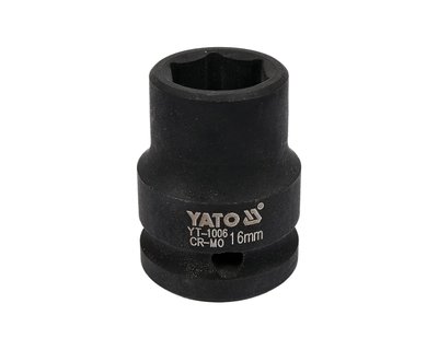 Головка ударна М16 шестигранна YATO YT-1006, 1/2", 39 мм фото
