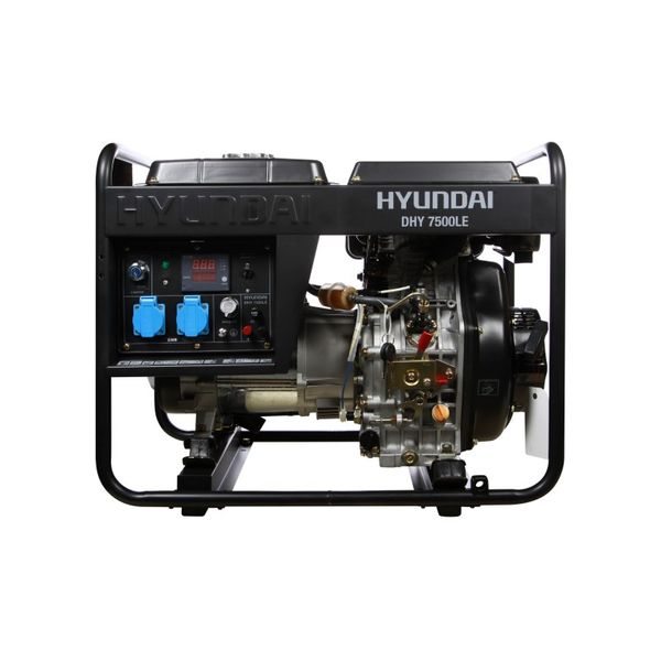 Генератор дизельный HYUNDAI DHY 7500LE, 6.0 кВт, 230 В, бак 12.5 л (электростартер) фото