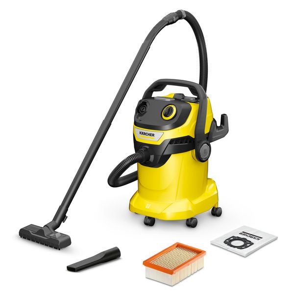 Karcher WD 5 S V-25/5/22 з нержавіючим баком (1.628-350.0), 1100 Вт, 25 л, сухе/вологе фото