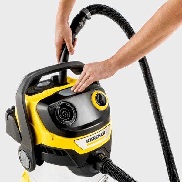 Karcher WD 5 S V-25/5/22 з нержавіючим баком (1.628-350.0), 1100 Вт, 25 л, сухе/вологе фото