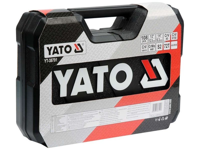 Набор инструментов YATO YT-38791, 1/4"-1/2", М4-32 мм, 108 ед фото