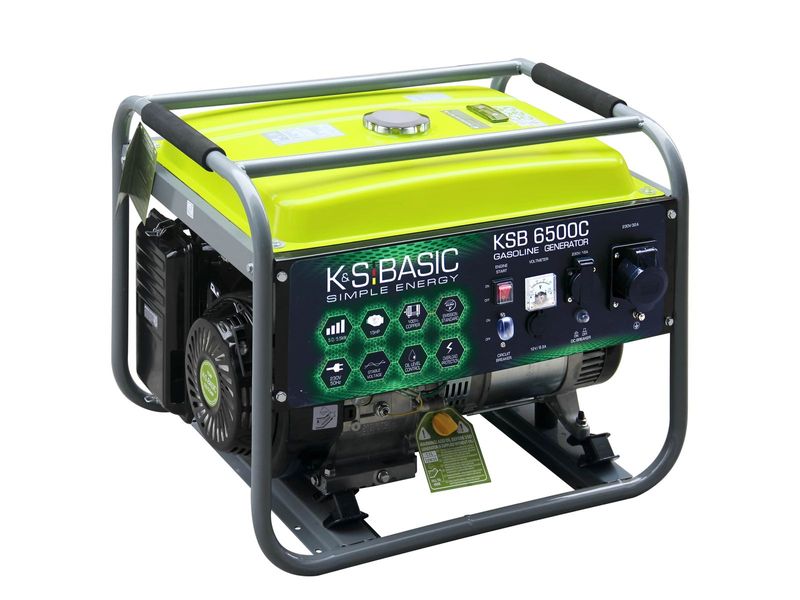 Бензиновый генератор 5.5 кВт Könner & Söhnen KSB 6500C, AVR, ручной старт, 66 кг фото