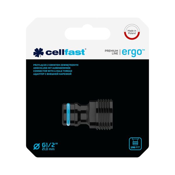 Адаптер для конектора з зовнішньою різьбою 1/2" Cellfast ERGO™ 53-230 фото