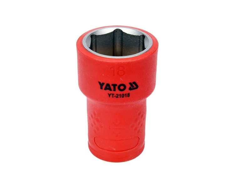 Головка торцевая диэлектрическая М18 YATO YT-21018, 3/8″, 47/30 мм, VDE до 1000 В фото