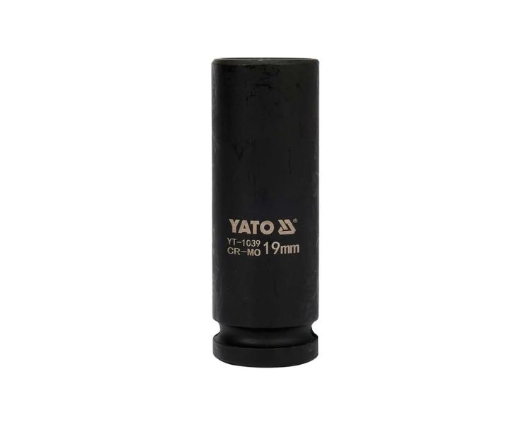 Головка ударна подовжена М19 YATO YT-1039, 1/2", 78 мм, CrMo фото