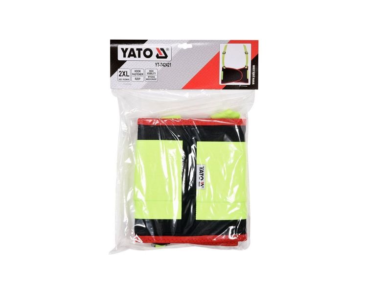 Пояс для поддержки спины эластичный YATO YT-74242 зеленый, 125х20 см, XL фото