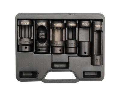 Ключи для дизельных форсунок YATO YT-0622, 21-28 мм, 1/2", 6 шт, CrV фото