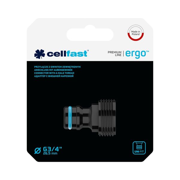 Адаптер для конектора з зовнішньою різьбою 3/4" Cellfast ERGO™ 53-235 фото