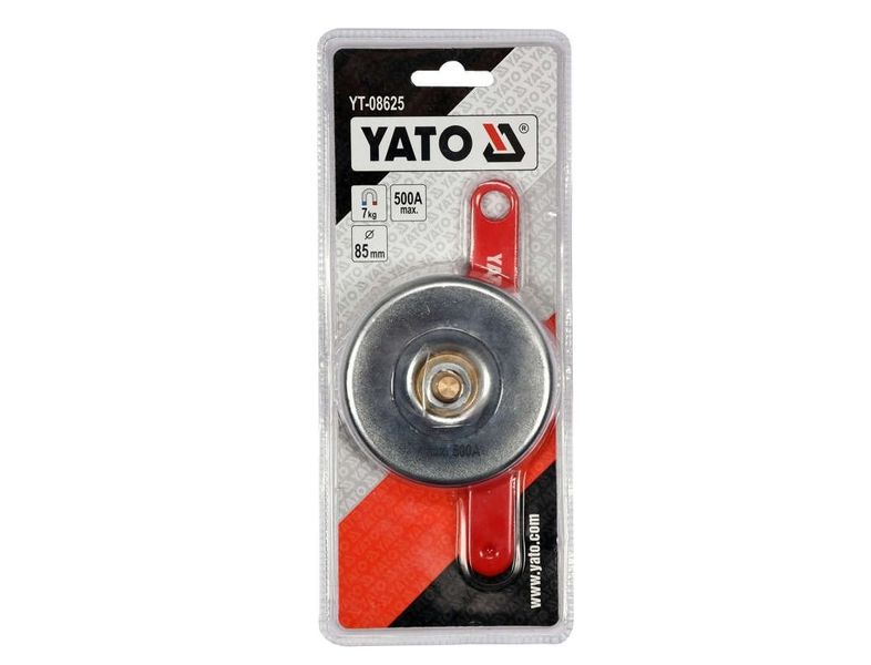 Магнитный сварочный зажим массы YATO YT-08625, 85 мм, 7 кг, 500 А фото