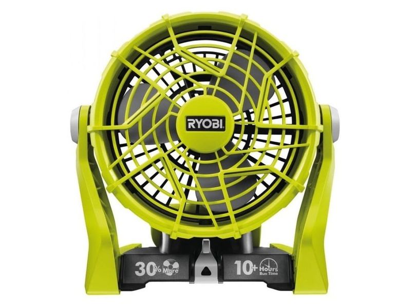 Вентилятор акумуляторний Ø 20 см Ryobi R18F-0 ONE+, поворотний, 2 швидкості (корпус) фото