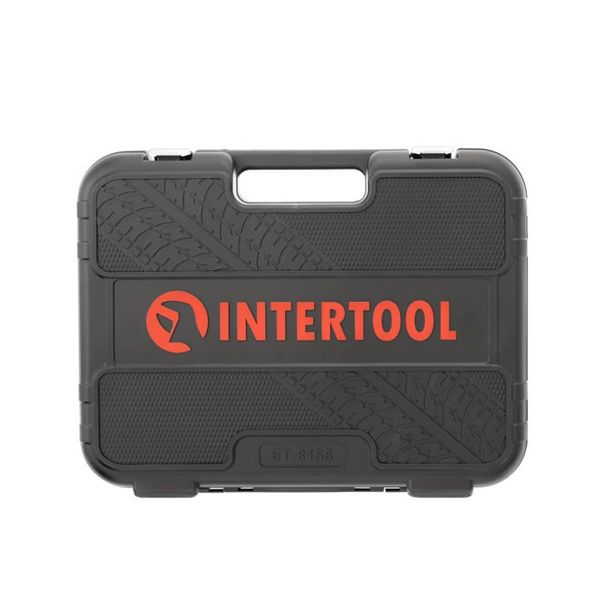 Набор инструментов INTERTOOL ET-8156, 1/2"-3/8"-1/4", М4-32 мм, 156 ед фото