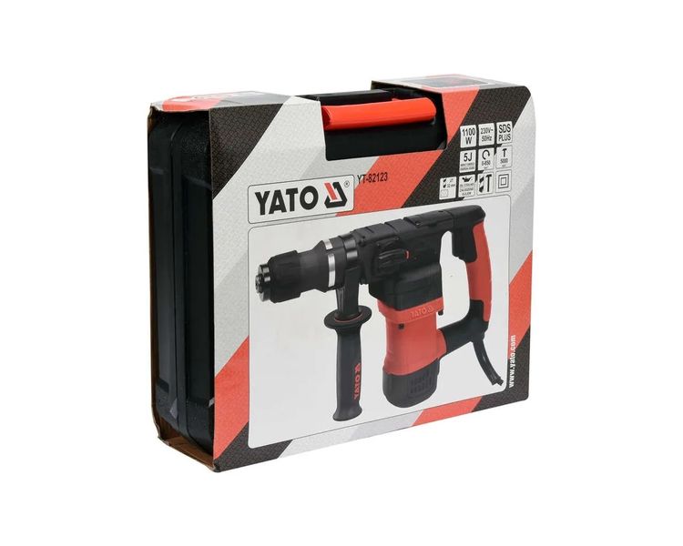Перфоратор бочковой YATO YT-82123 SDS+, 1100 Вт, 5 Дж фото