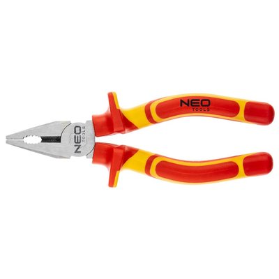 Плоскогубцы диэлектрические Neo Tools 01-220, 160 мм, полированная сталь CrV, изоляция до 1000В фото