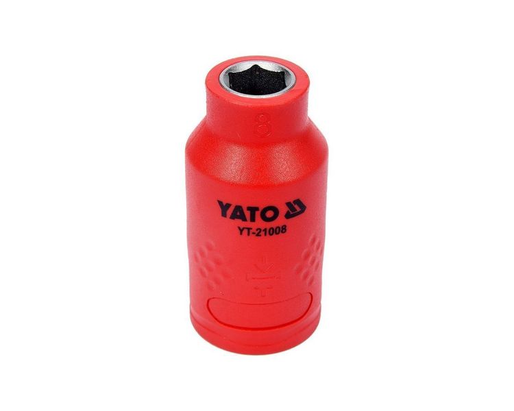 Головка торцевая диэлектрическая М8 YATO YT-21008, 3/8″, 45/28 мм, VDE до 1000 В фото
