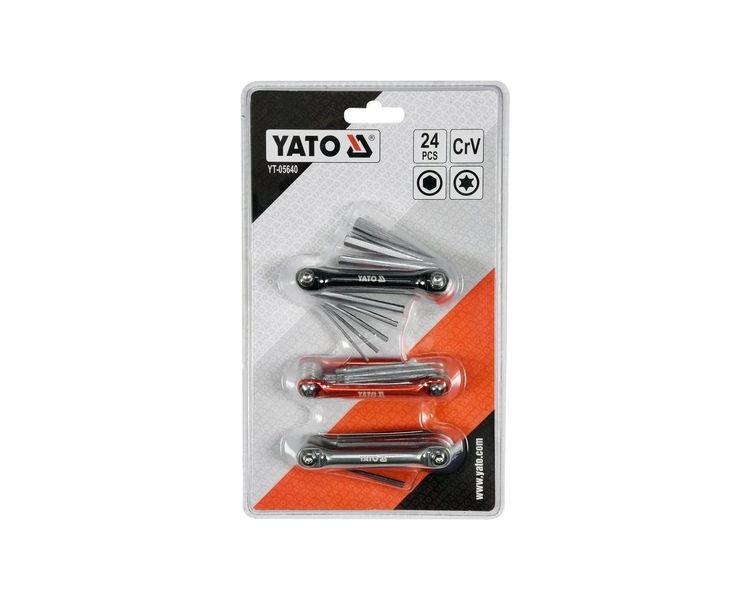 Ключі шестигранні в тримачі YATO YT-05640, комплект 3 набори фото