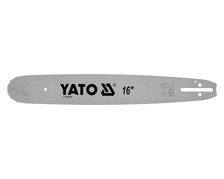 Шина на бензопилу 40 см YATO YT-84935, 16", толщина 1.3 мм, для цепи на 56 звеньев, шаг 3/8″ фото
