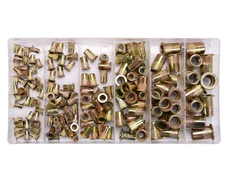 Набор резьбовых заклепок стальных М3-М10 мм YATO YT-36481, 150 шт фото