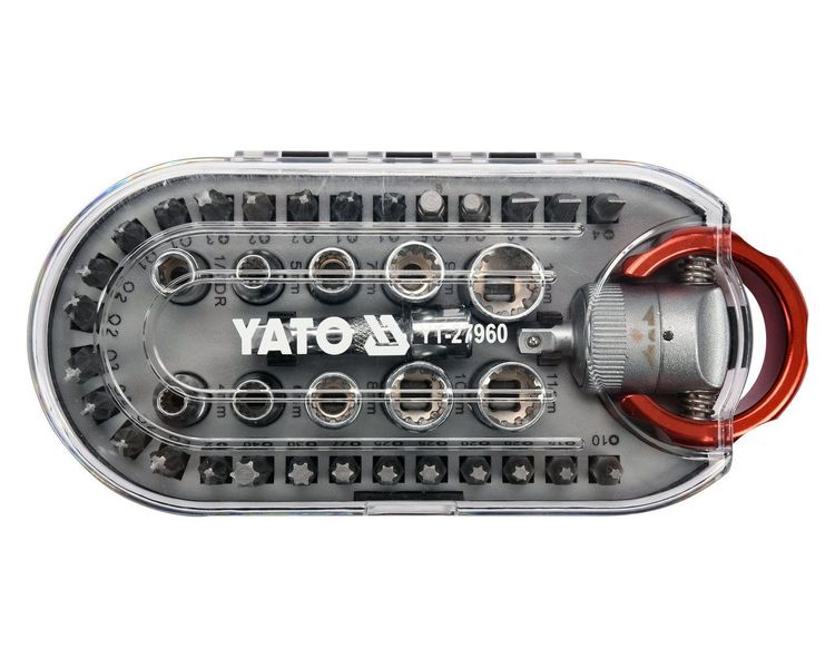 Набір насадок та торцевих головок YATO YT-27960, 1/4", 40 од. фото