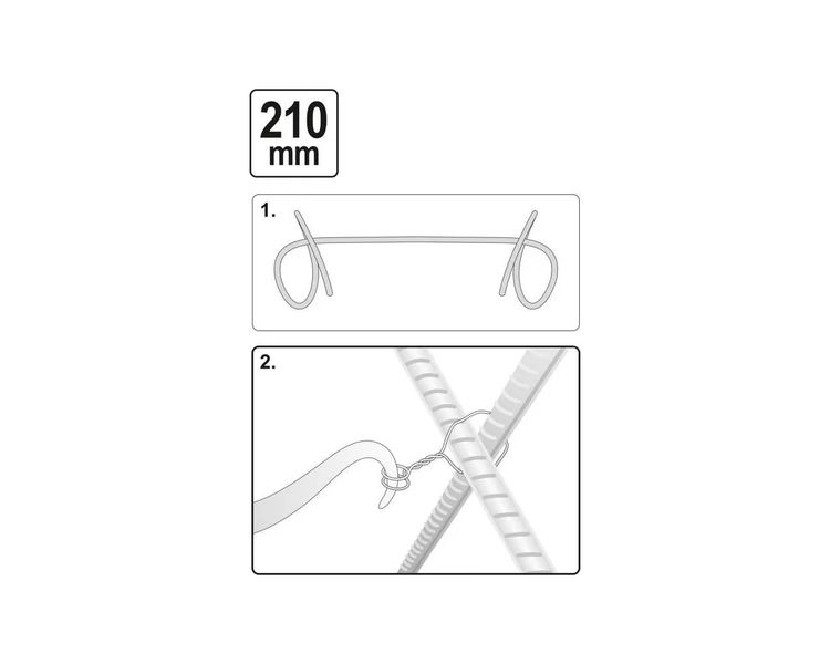 Крючок для вязания арматурной проволоки YATO YT-54230, 210 мм фото