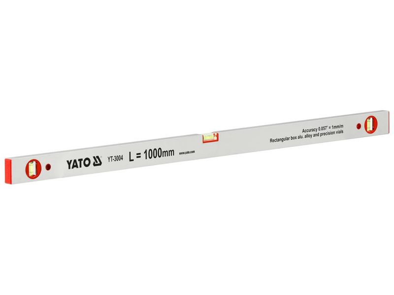 Уровень алюминиевый 120 см YАТО YT-3005, 3 капсулы, толщина профиля 1.5 мм фото