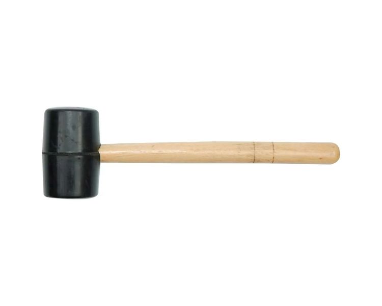 Молоток резиновый с деревянной ручкой VOREL 33900, Ø 70 мм, 720 г фото