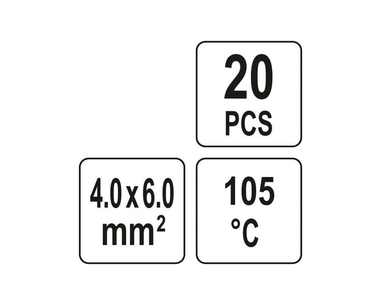 Кембрики термоусадочные с оловом 4-6 мм² YATO YT-81443, 105 °C, 20 шт фото