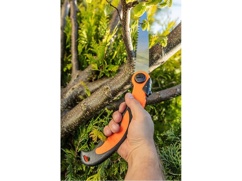 Ножівка садова розкладна лезо 210 мм NEO TOOLS 63-120, сталь SK4, HRC 66, 430 мм фото