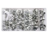 Набір різьбових заклепок алюмінієвих М3-М10 мм YATO YT-36460, 150 шт фото