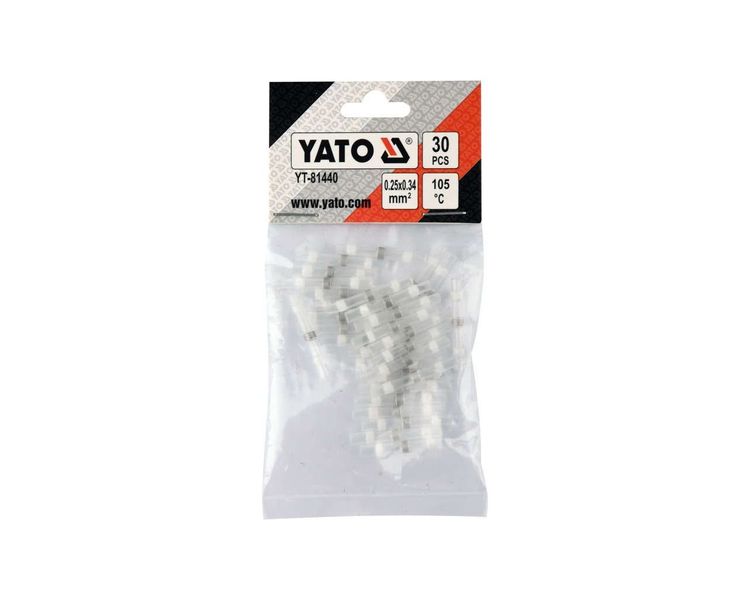 Кембрики термоусадочні з оловом 0.25-0.34 мм² YATO YT-81440, 105 °C, 30 шт фото