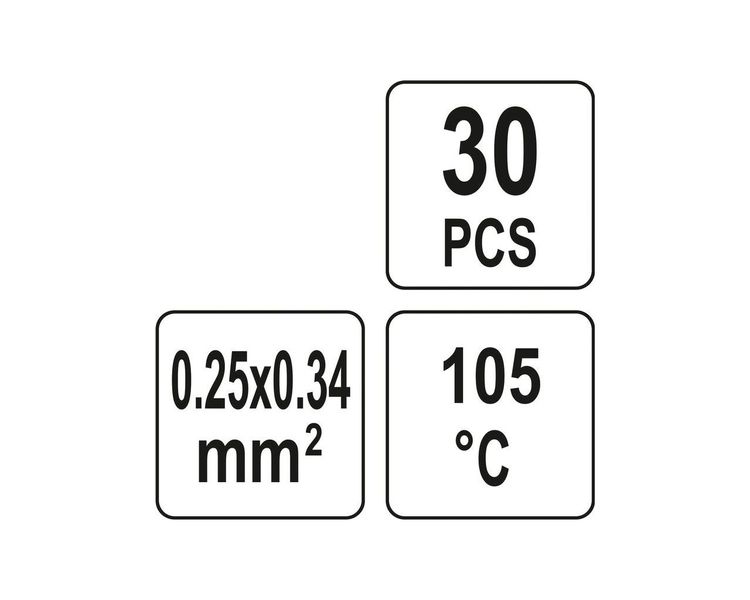 Кембрики термоусадочные с оловом 0.25-0.34 мм² YATO YT-81440, 105 °C, 30 шт фото