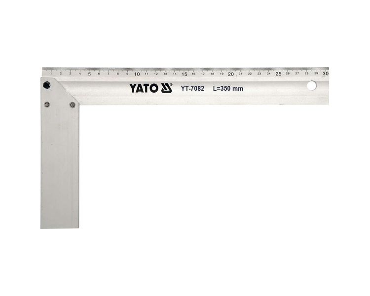Угольник столярный алюминиевый YATO YT-7080, 250 мм фото