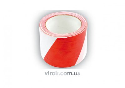 Стрічка сигнальна VOREL червоно-біла 75 мм х 100 м фото