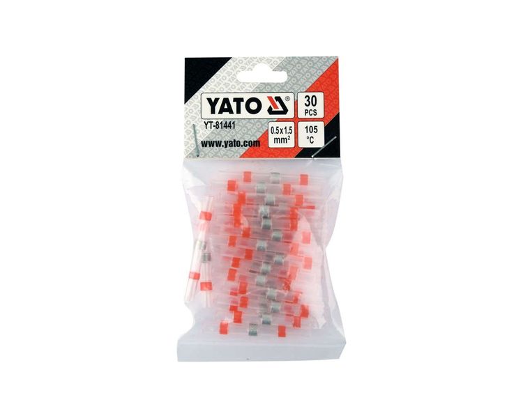 Кембрики термоусадочные с оловом 0.5-1.5 мм² YATO YT-81441, 105 °C, 30 шт фото