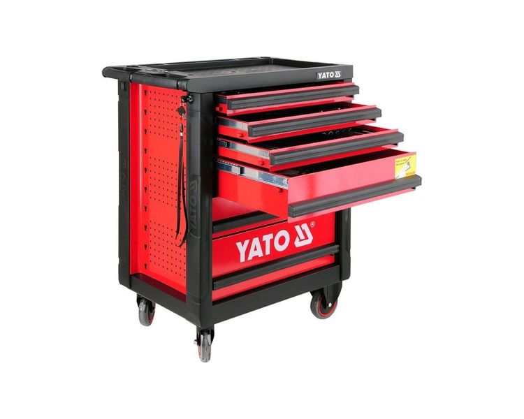 Шкаф сервисный с инструментами YATO YT-5530, 6 ящиков, 177 предметов фото