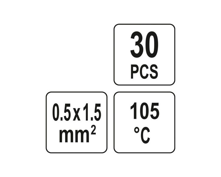 Кембрики термоусадочные с оловом 0.5-1.5 мм² YATO YT-81441, 105 °C, 30 шт фото