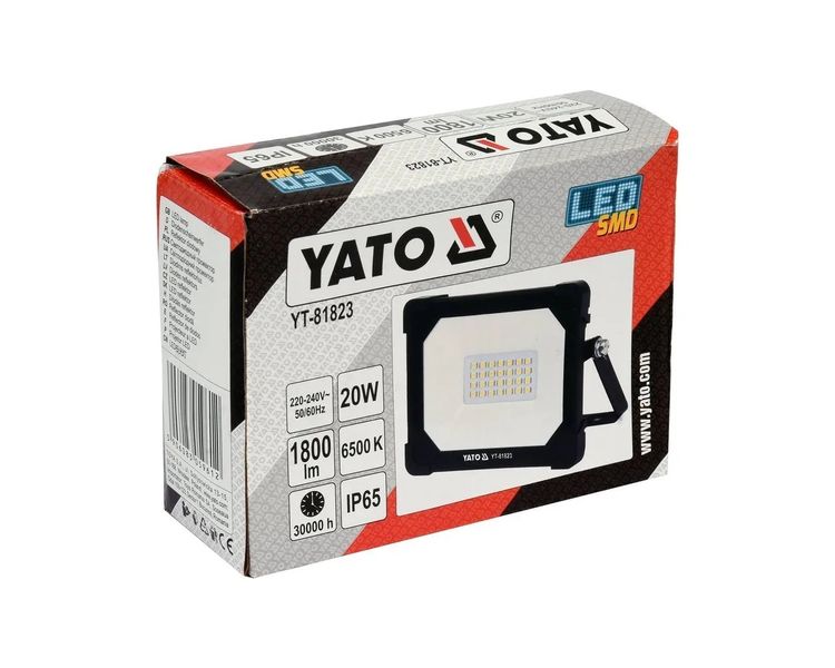 Прожектор світлодіодний 20Вт YATO YT-81823, 1800 лм, 6500К, 28 шт фото