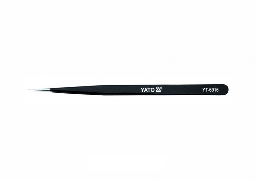 Пинцет прямой антистатический YATO YT-6916, 140 мм фото