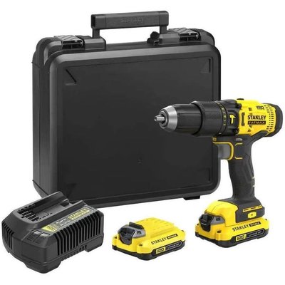 Stanley FatMax SFMCD711C2K шуруповерт ударный V20, 18В, 50 Нм, 2 шт х 1.5 Ач, 1500 об/мин фото