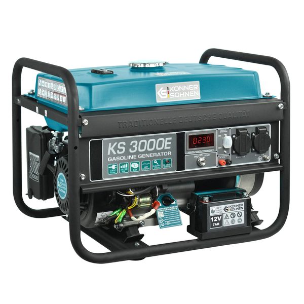 Könner & Söhnen KS 3000E бензиновый генератор 3 кВт, 208 см3, AVR, электростартер фото