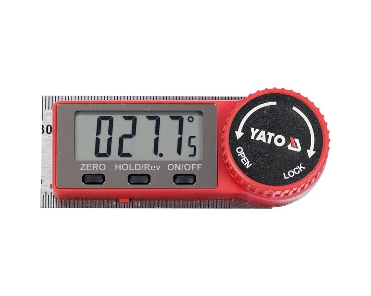 Угломер нержавеющий цифровой 200 мм YATO YT-71003, 0-360˚ фото