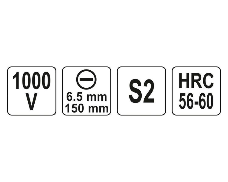 Отвертка диэлектрическая плоская SL6 YATO VDE 1000V, 150 мм фото
