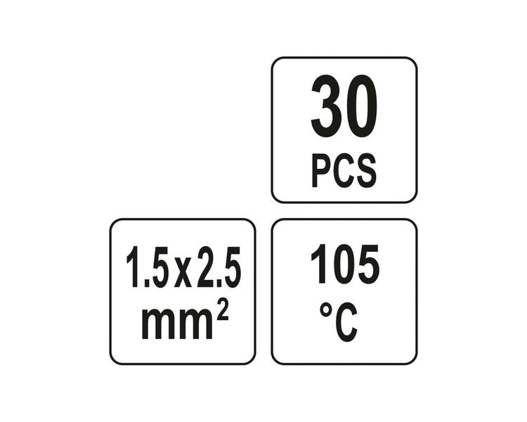 Кембрики термоусадочные с оловом 1.5-2.5 мм² YATO YT-81442, 105 °C, 30 шт фото