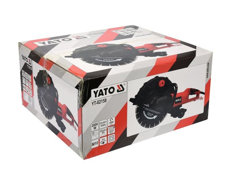 Бетоноріз/асфальторіз електричний YATO YT-82158, 2.6 кВт, диск 355 мм фото